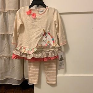 Toddler girls unicorn outfit